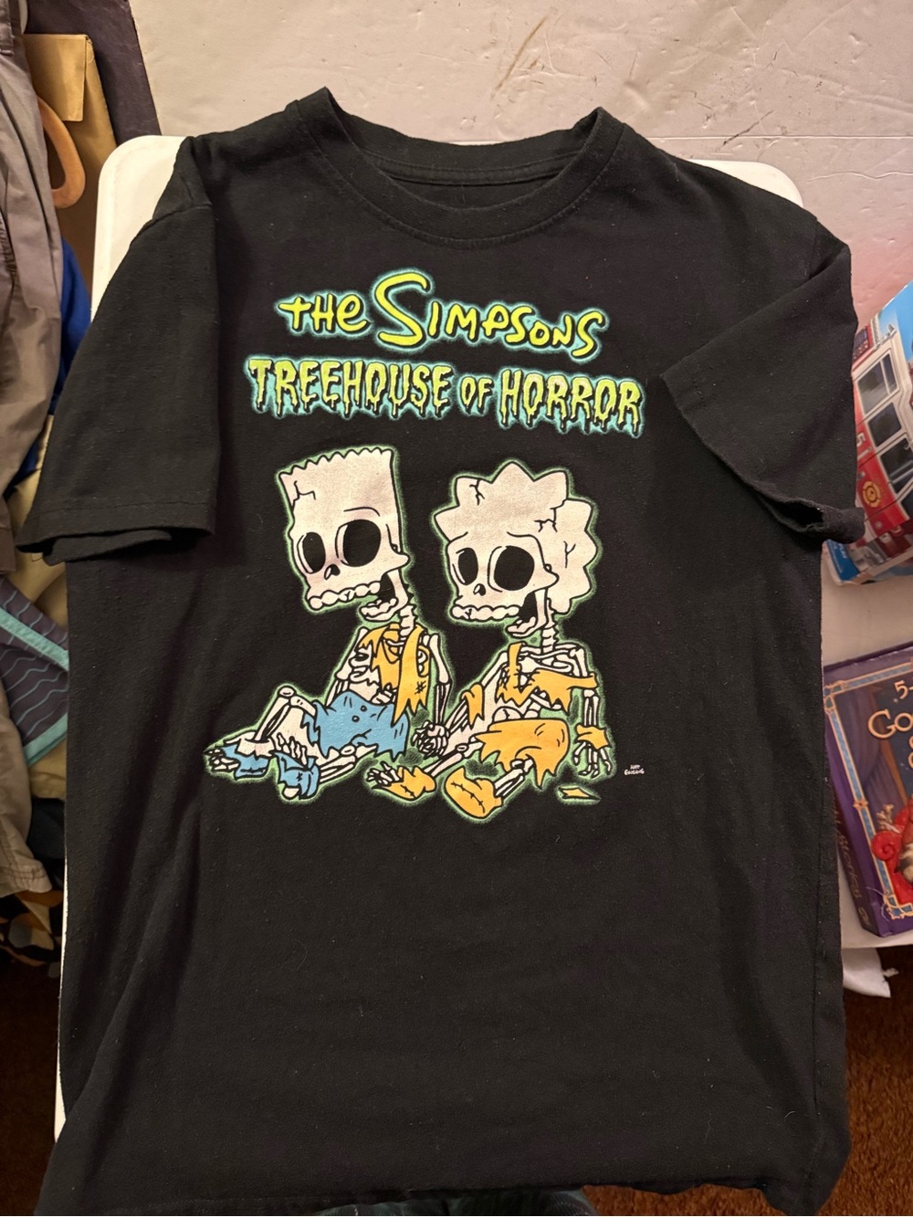 The Simpsons Treehouse of Horror Kids Black Graphic Tee